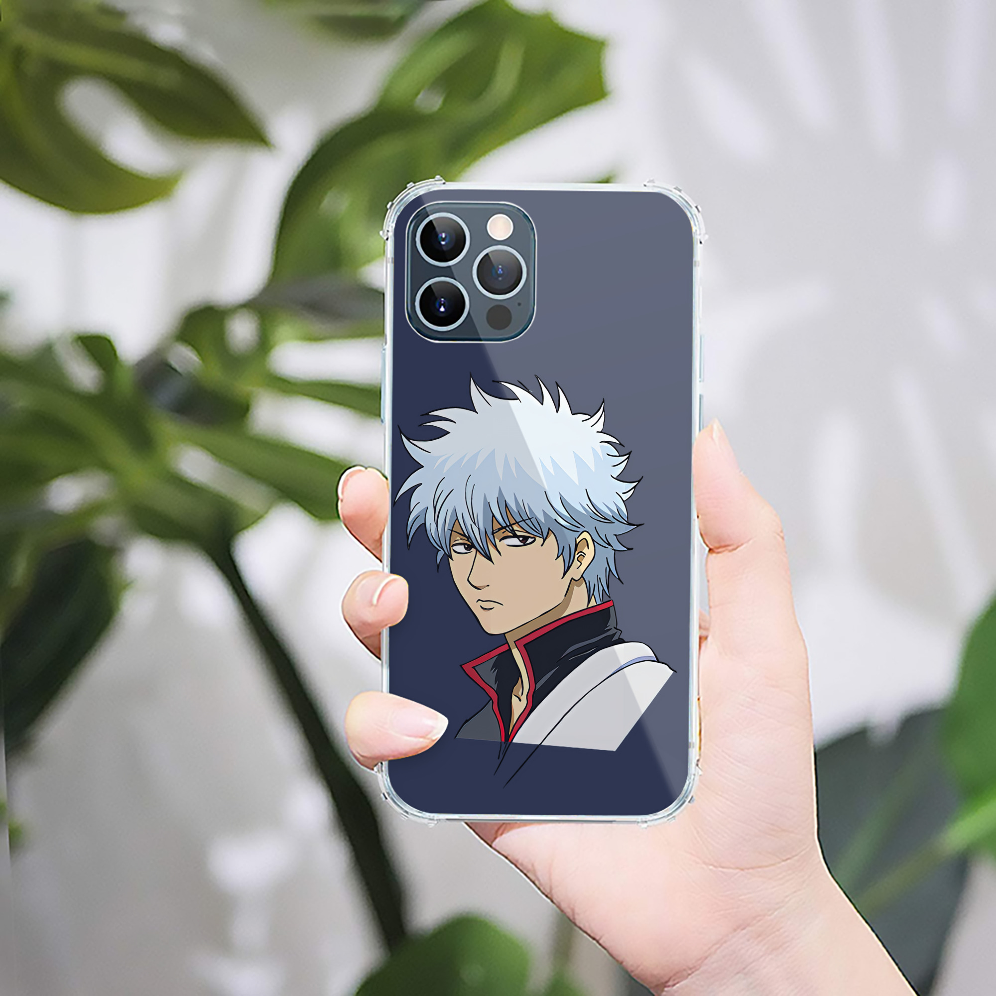 （画像用） ぎんたま 坂田銀時（さかたぎんとき） 神楽 志村新八（しむら しんぱち） GINTAMA Sakata Gintoki Kagura Shimura Shinpachi 【iPhone 12シリーズ対応】透明スマホケース（クリアソフトケース）
